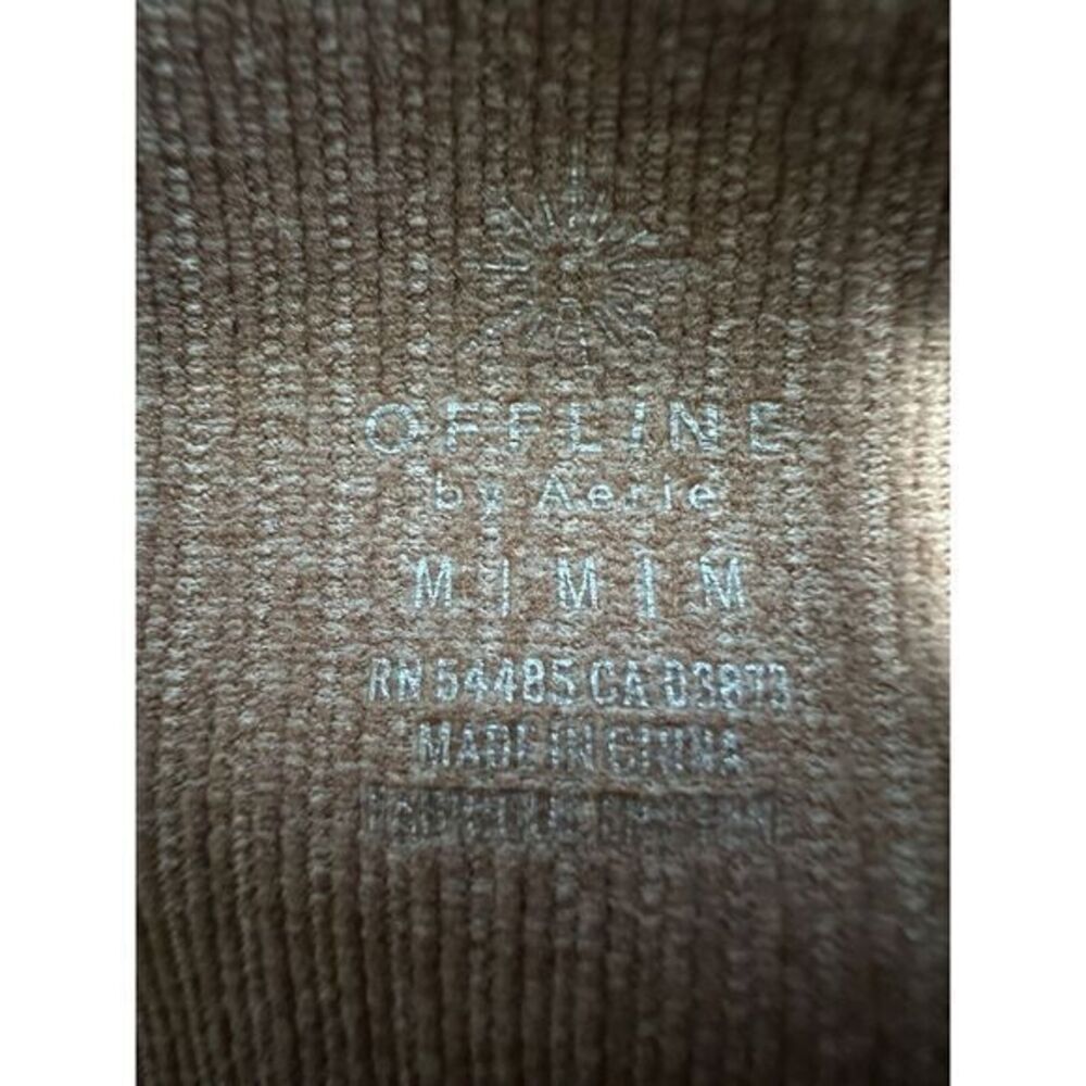 Offline by Aerie Size Medium Brown Ribbed Seamless Crop Top Short‎ Sleeve - Picture 6 of 6